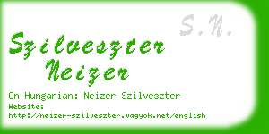 szilveszter neizer business card